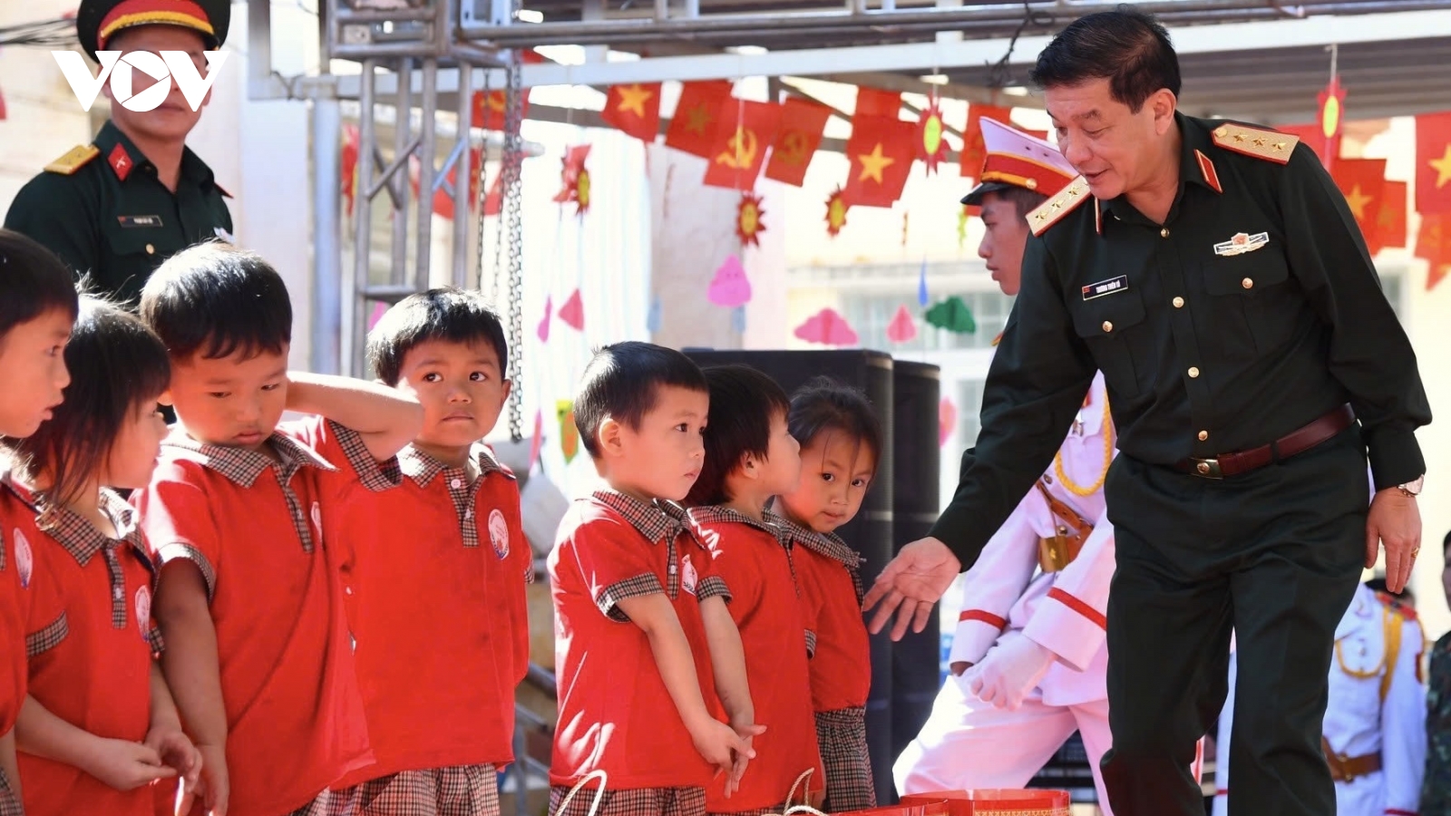 Quân khu 5 khánh thành trường mẫu giáo tại xã căn cứ cách mạng Yang Mao